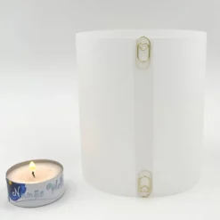 DIY personalisierte Lichthülle blaue Herzen Fisch Set zur Taufe Firmung Kommunion Konfirmation Bat Mizwa mit Namen