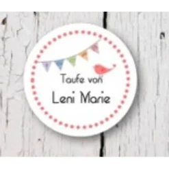DIY Set 6 Cupcake Topper personalisiert Flags Muffindeko mit individuellem Namen rosa Taufe Kommunion Konfirmation Firmu