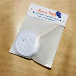 DIY Set 6 Cupcake Topper personalisiert Flags Muffindeko mit individuellem Namen rosa Taufe Kommunion Konfirmation Firmu