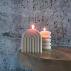 Donut Kerze I Regenbogenkerze I Säulenkerze I Stumpenkerze I Kerze aus Sojawachs I Home Decor I Handgefertigt