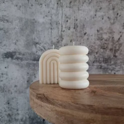 Donut Kerze I Regenbogenkerze I Säulenkerze I Stumpenkerze I Kerze aus Sojawachs I Home Decor I Handgefertigt