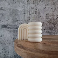 Donut Kerze I Regenbogenkerze I Säulenkerze I Stumpenkerze I Kerze aus Sojawachs I Home Decor I Handgefertigt