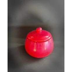 Dose mit Deckel in pink mit Glitzer