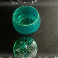 Dose mit Deckel in pink mit Glitzer