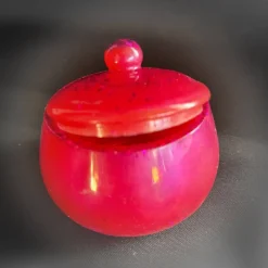 Dose mit Deckel in pink mit Glitzer