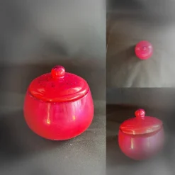 Dose mit Deckel in pink mit Glitzer