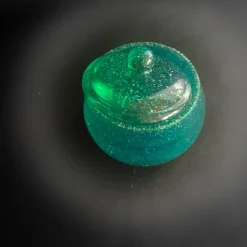 Dose mit Deckel in pink mit Glitzer