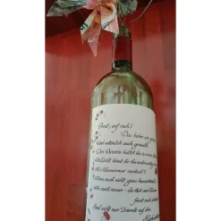 Download - DIY Geschenk - Etikett für leere Weinflasche mit Geldblumen (hier NUR Etikett-Download! zu kaufen)