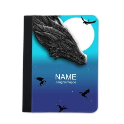Drachenland Zeugnismappe personalisiert | Zeugnismappe Jungen | Zeugnismappe mit Namen | Urkundenmappe Drachen