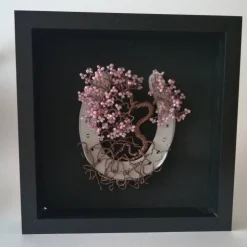 Drahtbaum als Kirschblütenbaum im Bonsai Look mit Hufeisen/ Geschenk zur Hochzeit, Geburt & Taufe/ Wunsch Anfertigung