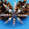 Drahtstern, Perlenstern, pastell creme crystal, Weihnachten, Advent, Deko, Baumschmuck