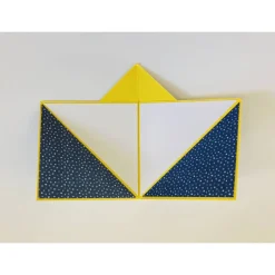 Dreieckige  POP-UP Grußkarte mit Hippo - Nilpferd   Handgefertigt