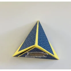 Dreieckige  POP-UP Grußkarte mit Hippo - Nilpferd   Handgefertigt