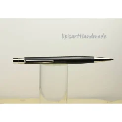 Druckbleistift - Ebenholz handgedrechselt Klipp silberfarben Berliner Unikat