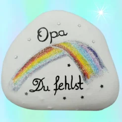 DU FEHLST Regenbogen - Ein einzigartiger, individueller Trauerstein