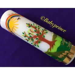 Du gehst mit Kommunionkerze Taufkerze  Lebensbaum  Baum  Mädchen  Junge  Kerze -Taufe - Handarbeit - keine Folie - inkl.