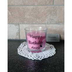 Duftkerze im Glas - Kerze - Happy Birthday - Geburtstag - personalisiert - Geschenk