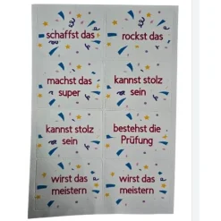 Duplo Aufkleber, Nervennahrung Prüfung, motivierende Sprüche, Prüfungsstress lindern, Geschenk für Studenten, Führersche