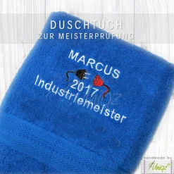Duschtuch mit Namen, Geschenkidee - Abschluss-Prüfung - Berufs-Ausbildung