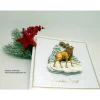3-D-Weihnachtskarte "Hirsch"