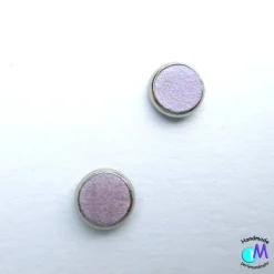 Edelstahl Ohrstecker hell lila schimmernd 8 mm  ART 6006