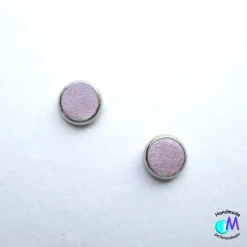 Edelstahl Ohrstecker hell lila schimmernd 8 mm  ART 6006