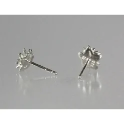 Edelweiß Ohrstecker, Silber