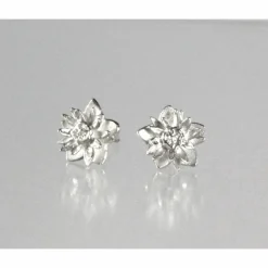 Edelweiß Ohrstecker, Silber