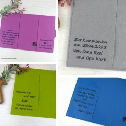 Edle Gotteslobhülle & Bibelhülle aus Filz mit Korkleder – Personalisierte Geschenkidee zur Kommunion, Konfirmation & Firmung