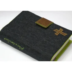 Edle Gotteslobhülle & Bibelhülle aus Filz mit Kork - Personalisiertes Geschenk zur Kommunion & Konfirmation