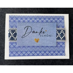 Edle Grußkarte, Dankeschön, Handarbeit mit Umschlag