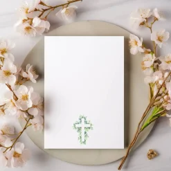 Edle Konfirmationseinladungskarten 10er-Pack, florale Konfirmationseinladung, Einladung Konfirmationseinladungen