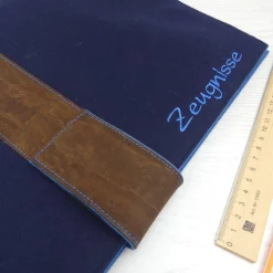 edle Zeugnismappe personalisiert, A4, Dokumentenmappe, Einschulung Junge, Geschenke zur Einschulung