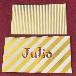 Edler Umschlag mit Karte für Gutschein, Ticket, Geldgeschenk, personalisierbar