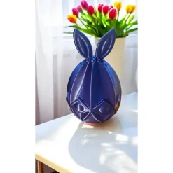 Ei mit Hasenohren – Moderne Osterdekoration aus PLA Filament, 14 cm hoch