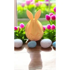 Ei mit Hasenohren – Moderne Osterdekoration aus PLA Filament, 14 cm hoch