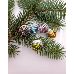 Eicheln 5er Set, verschiedene Farbkombis, Aludraht