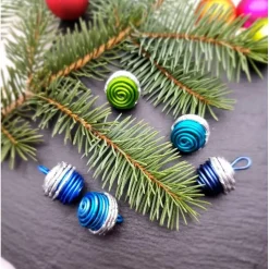 Eicheln 5er Set, verschiedene Farbkombis, Aludraht