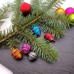 Eicheln 5er Set, verschiedene Farbkombis, Aludraht