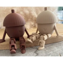 Eichelpärchen Deko Figur 3D-Druck