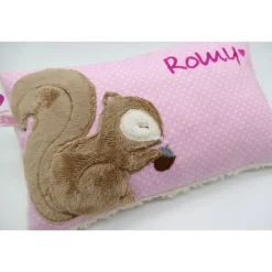 Eichhörnchen Namenskissen Taufkissen Kuschelkissen Kindergartenkissen Geburtsgeschenk Kinderkissen Taufgeschenk