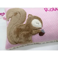 Eichhörnchen Namenskissen Taufkissen Kuschelkissen Kindergartenkissen Geburtsgeschenk Kinderkissen Taufgeschenk