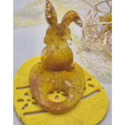 Eierhalter Hase Gelb-Gold
