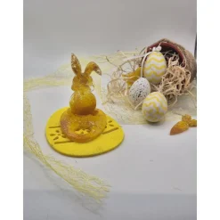 Eierhalter Hase Gelb-Gold