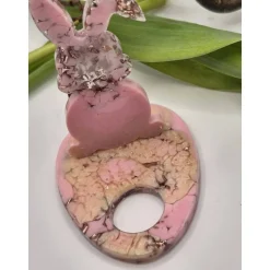 Eierhalter Hase Neon Pastell Rosa-Sand