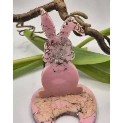 Eierhalter Hase Neon Pastell Rosa-Sand