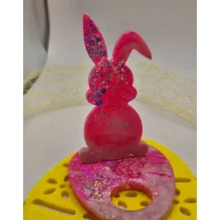 Eierhalter Hase Neon pink-Rosa