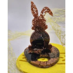 Eierhalter Hase Schwarz-Kupfer