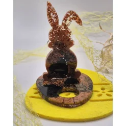 Eierhalter Hase Schwarz-Kupfer