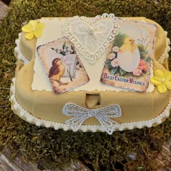 Eierkarton originelle Osterverpackung gelb